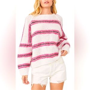 Free People Alpaca-blend Striped Sweater